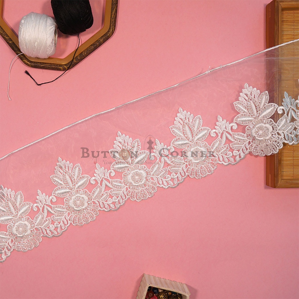 Embroidery Thread Glass Beads Lace