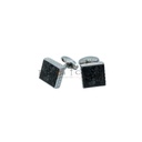 Flower Design Black Onyx Square Cufflink