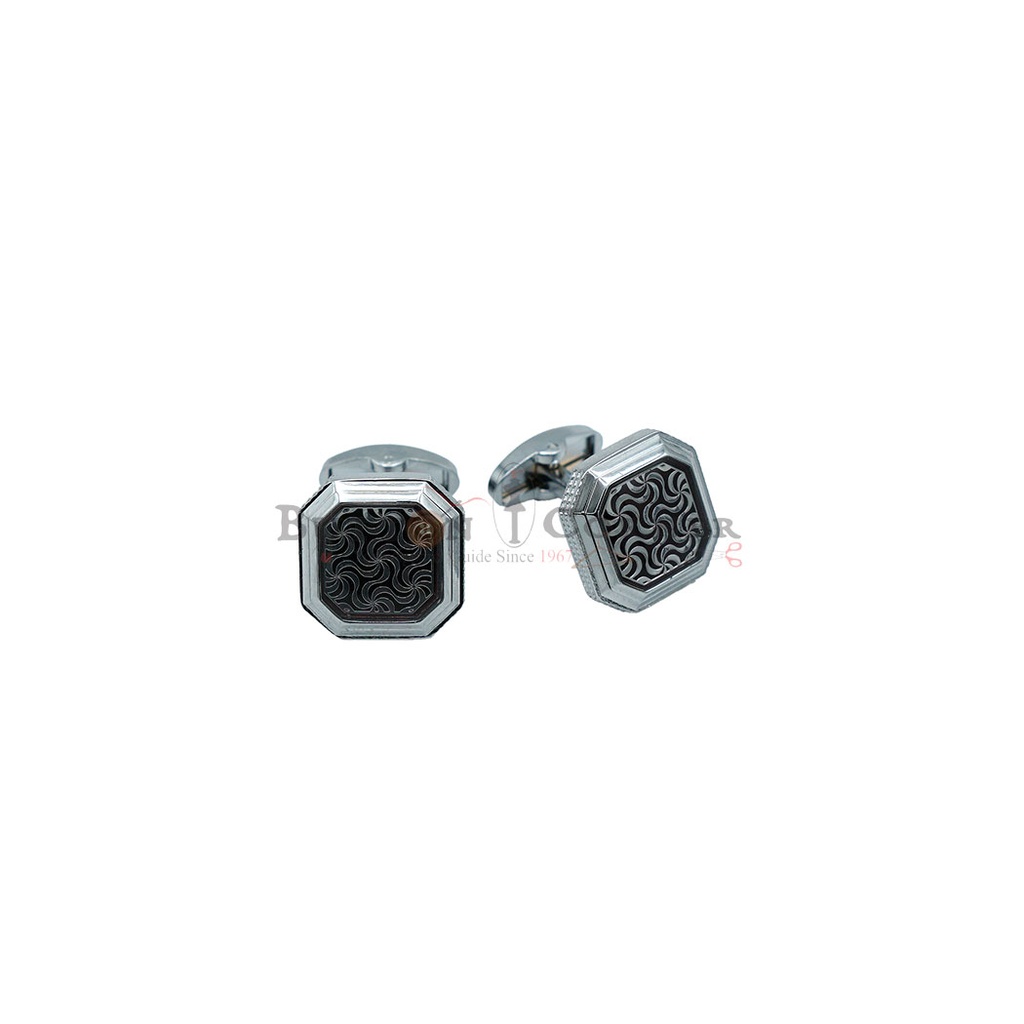 Swirling Pattern Octagon Cufflink