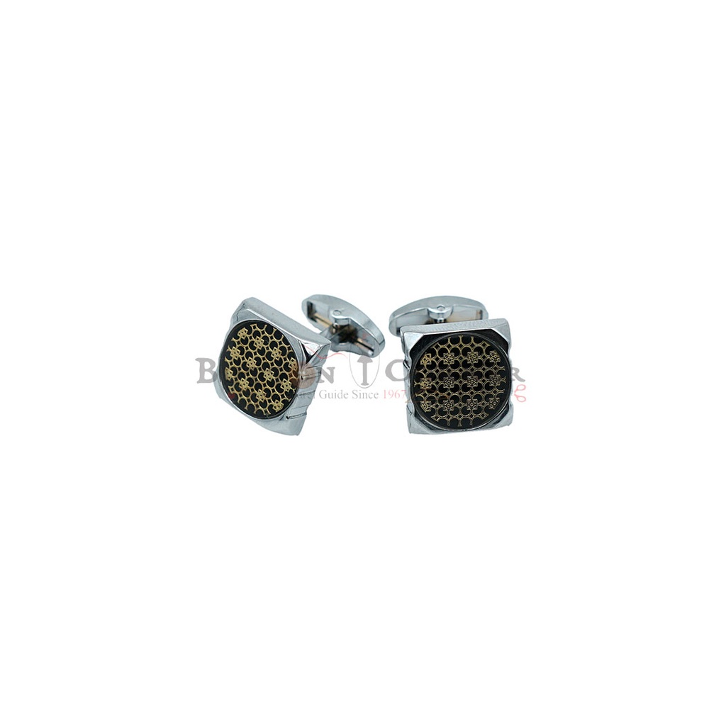 Stylish Circle Wedged Square Cufflink