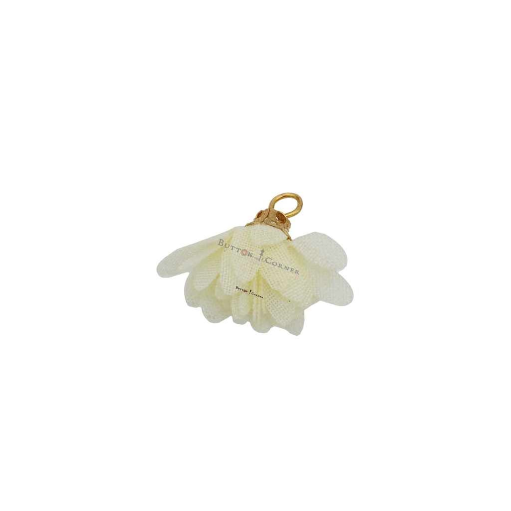Flower Design Net Fabric Tassel In Gold Cap