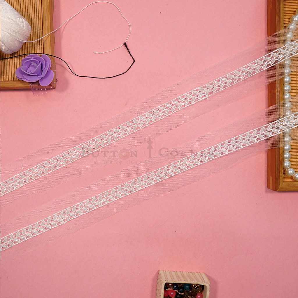 Fancy Glass Beads Sequence Lace
