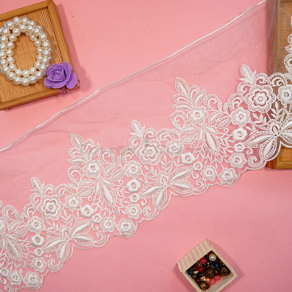 Embroidery Thread Glass Beads Lace