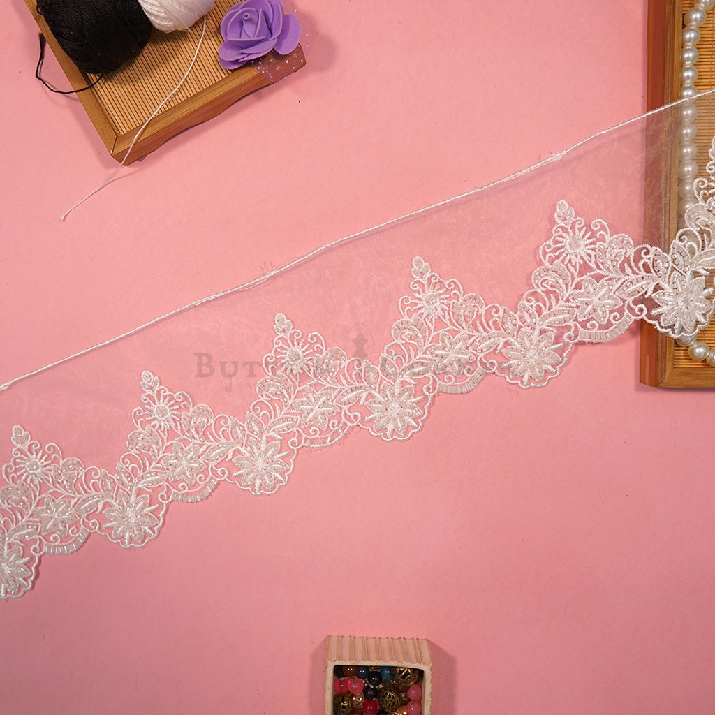 Embroidery Thread Glass Beads Lace