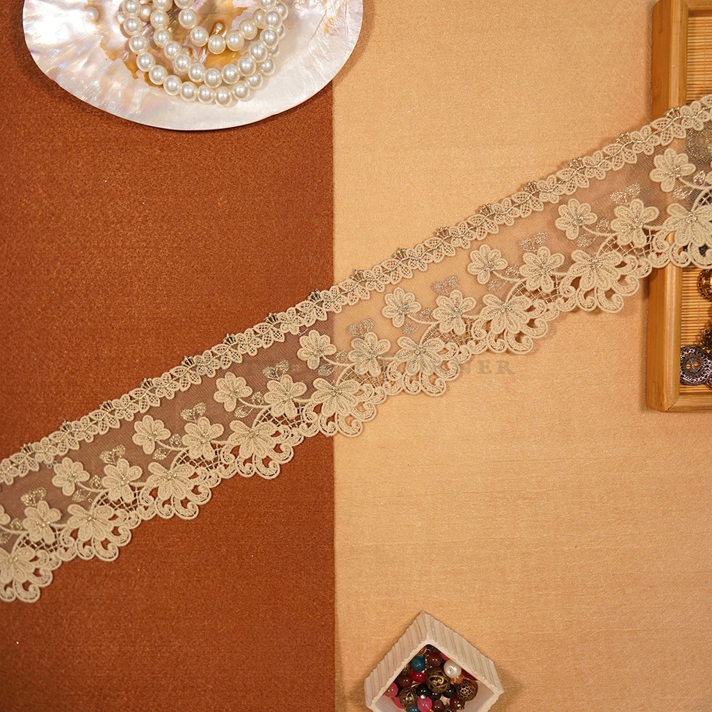 Shuttle Zari Net Lace