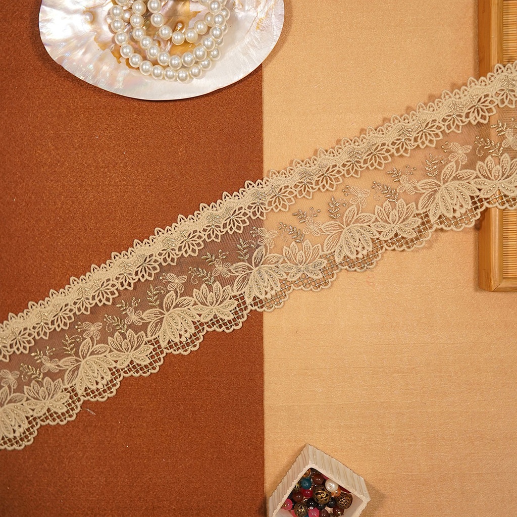 Shuttle Zari Net Lace