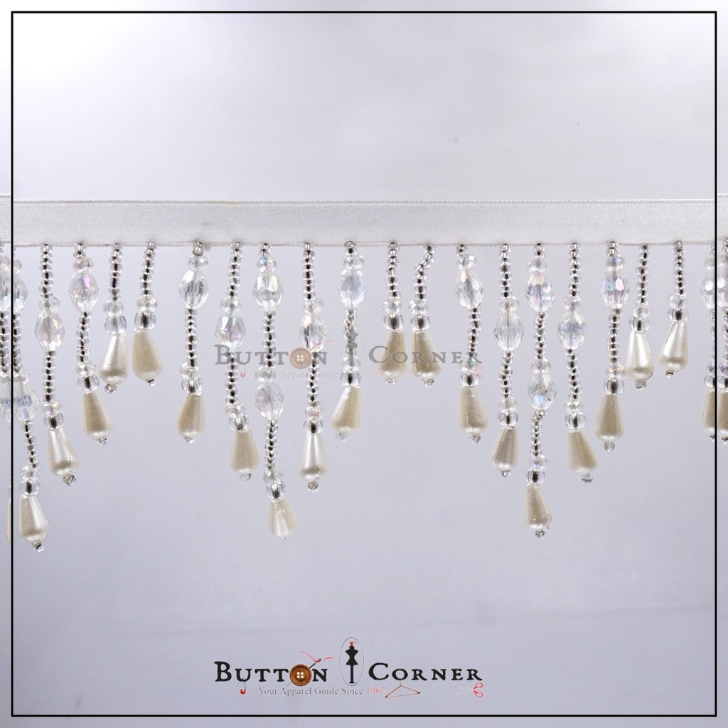 Fancy Glass Beads Hanging Lace