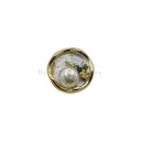 Gold Plated Blush Pearl Bloom Button