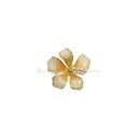 Gold Base Vintage Enamel Flower Button