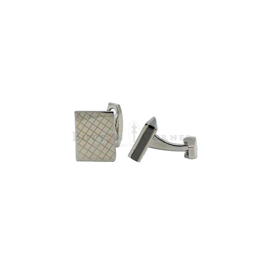 Diamond Pattern Rectangle Cufflink