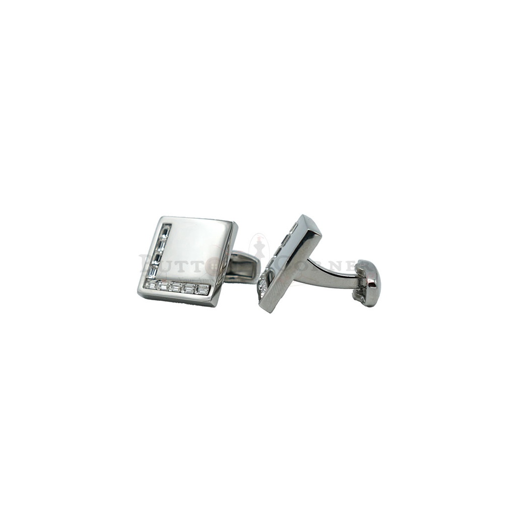 Crystal On Two Side Square Cufflink