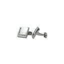 Crystal On Two Side Square Cufflink