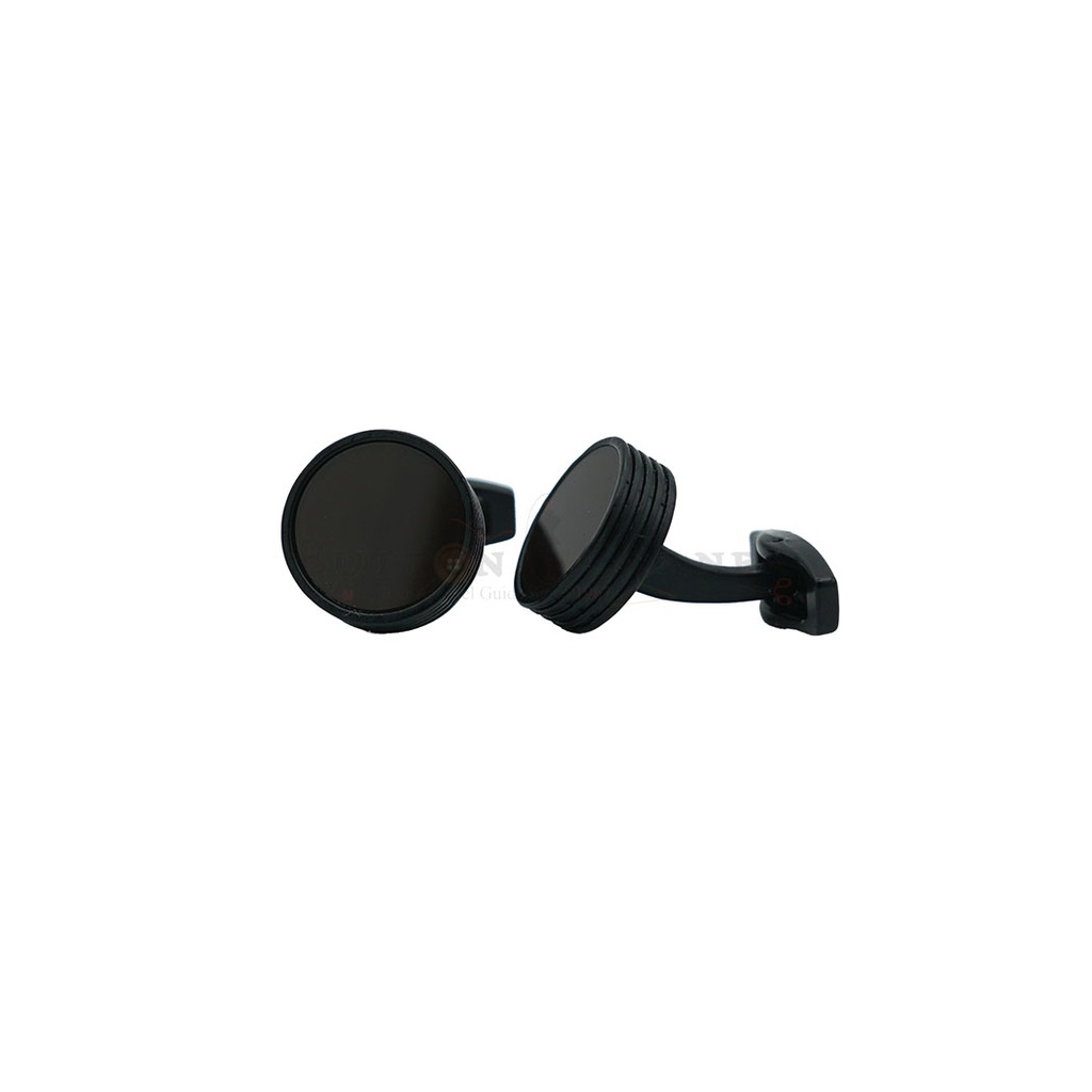 Flat Maroon Onyx Stone Round Cufflink