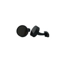 Flat Maroon Onyx Stone Round Cufflink