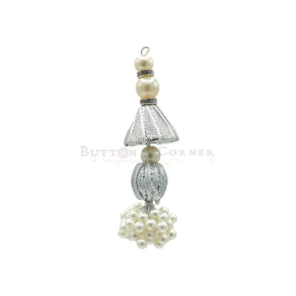 Fancy Pearl Tassel With Gota Cap & Ball
