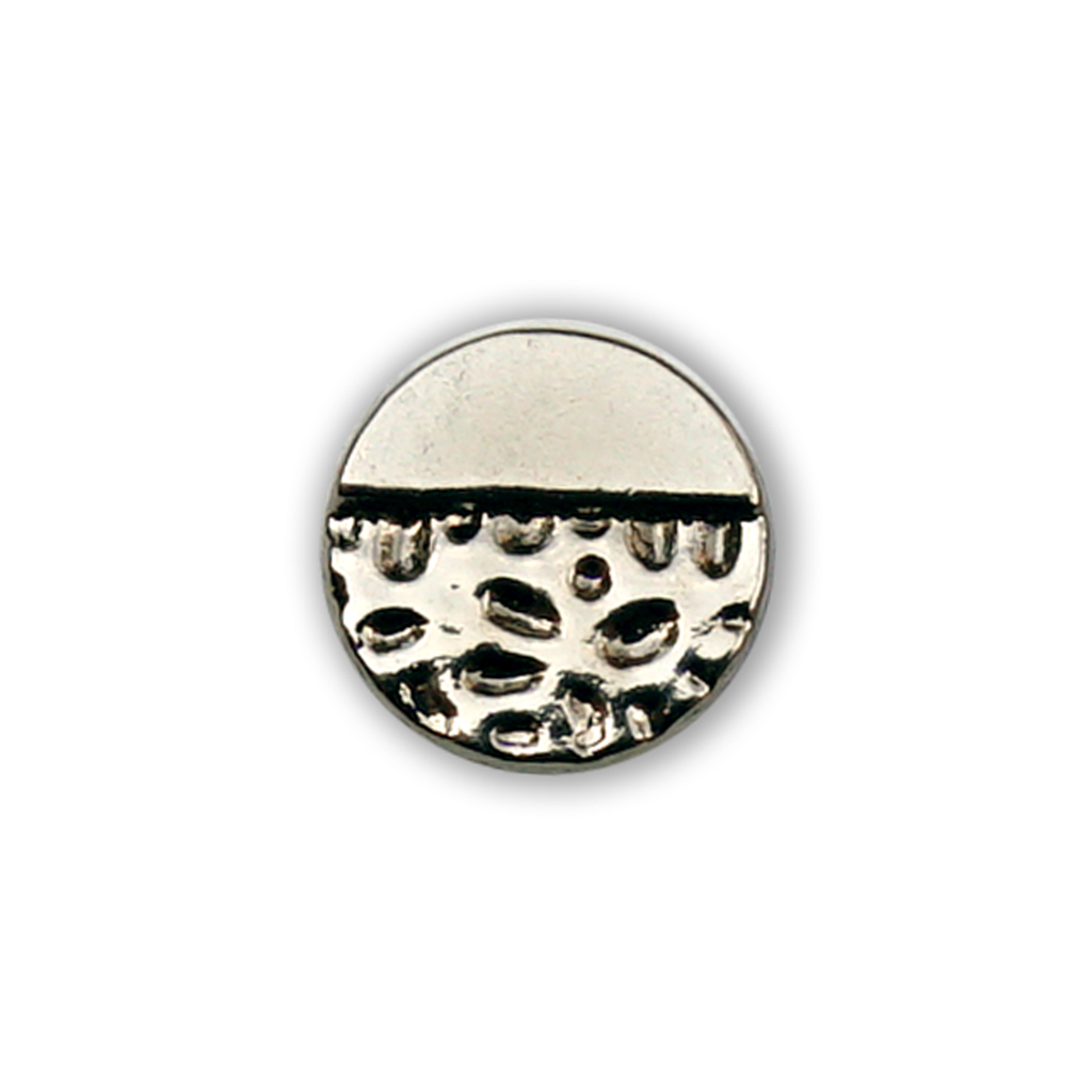 Half Moon Metal Shirt Button
