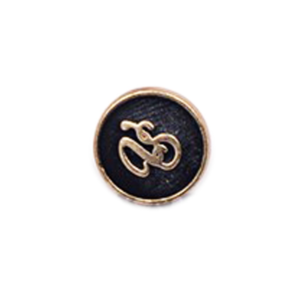 AF Alphabet Metal Shirt Button