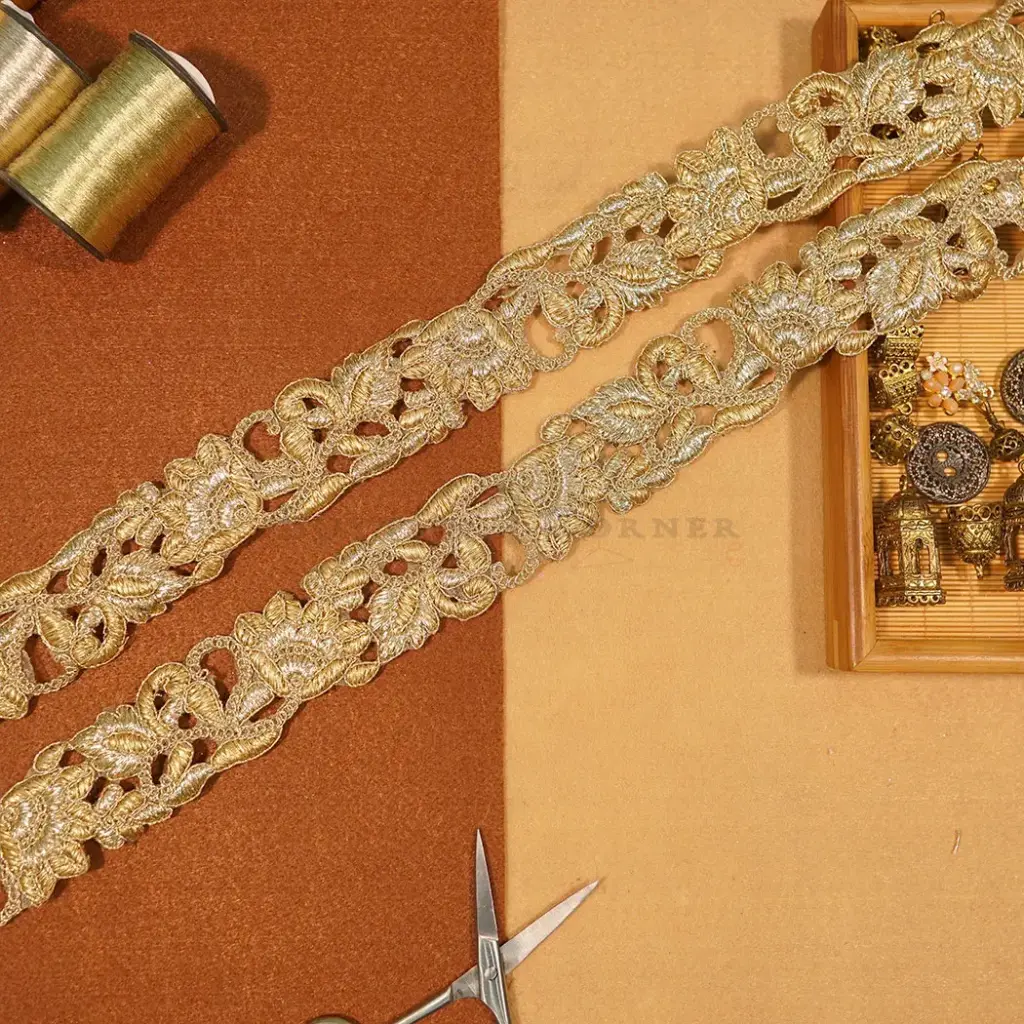 Fanxy Metallic Yarn Net Lace