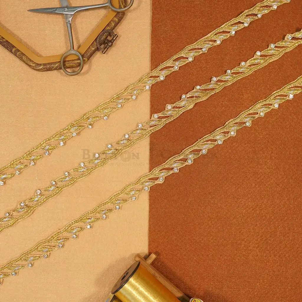 Fancy Crystal Dabka Lace