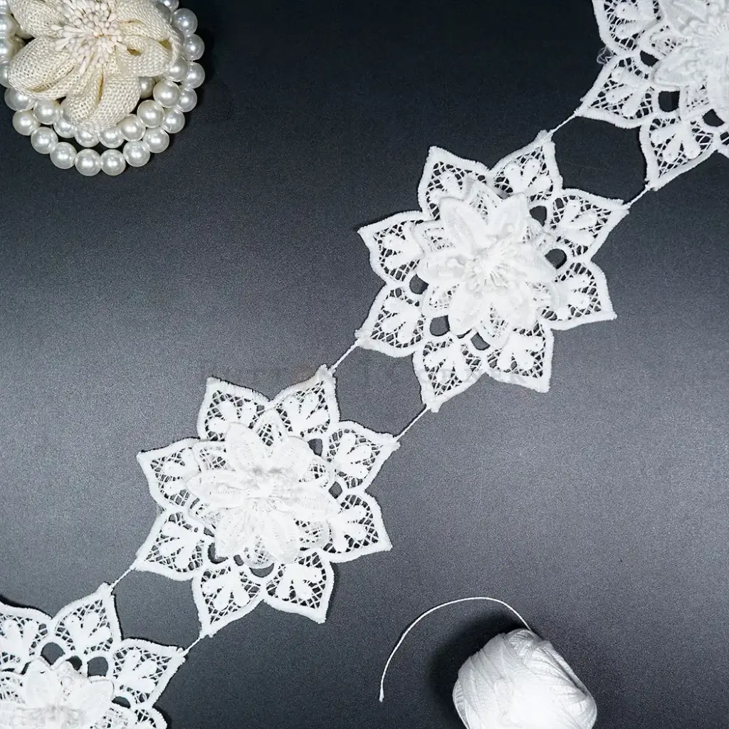 Sunflower Design Shuttle Patch Lace
