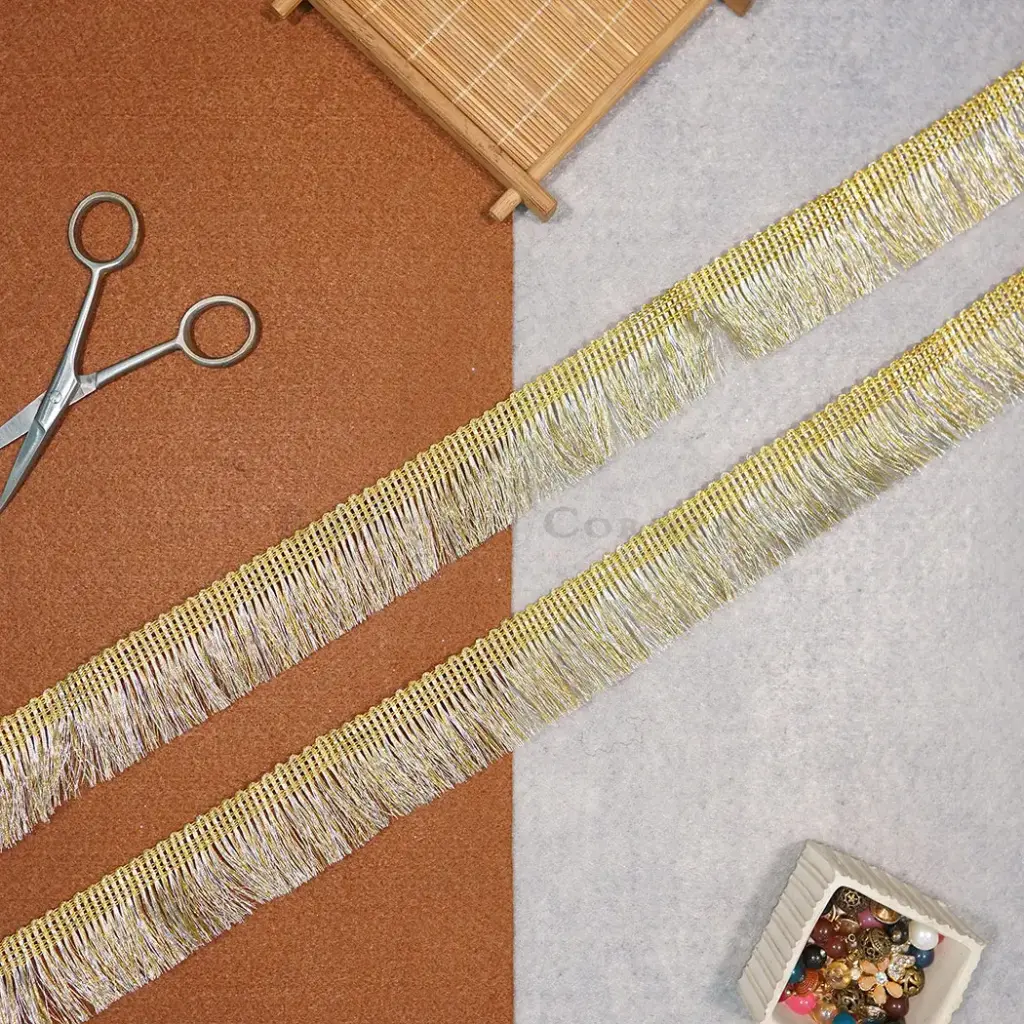 Fancy Metallic Yarn Hanging Lace