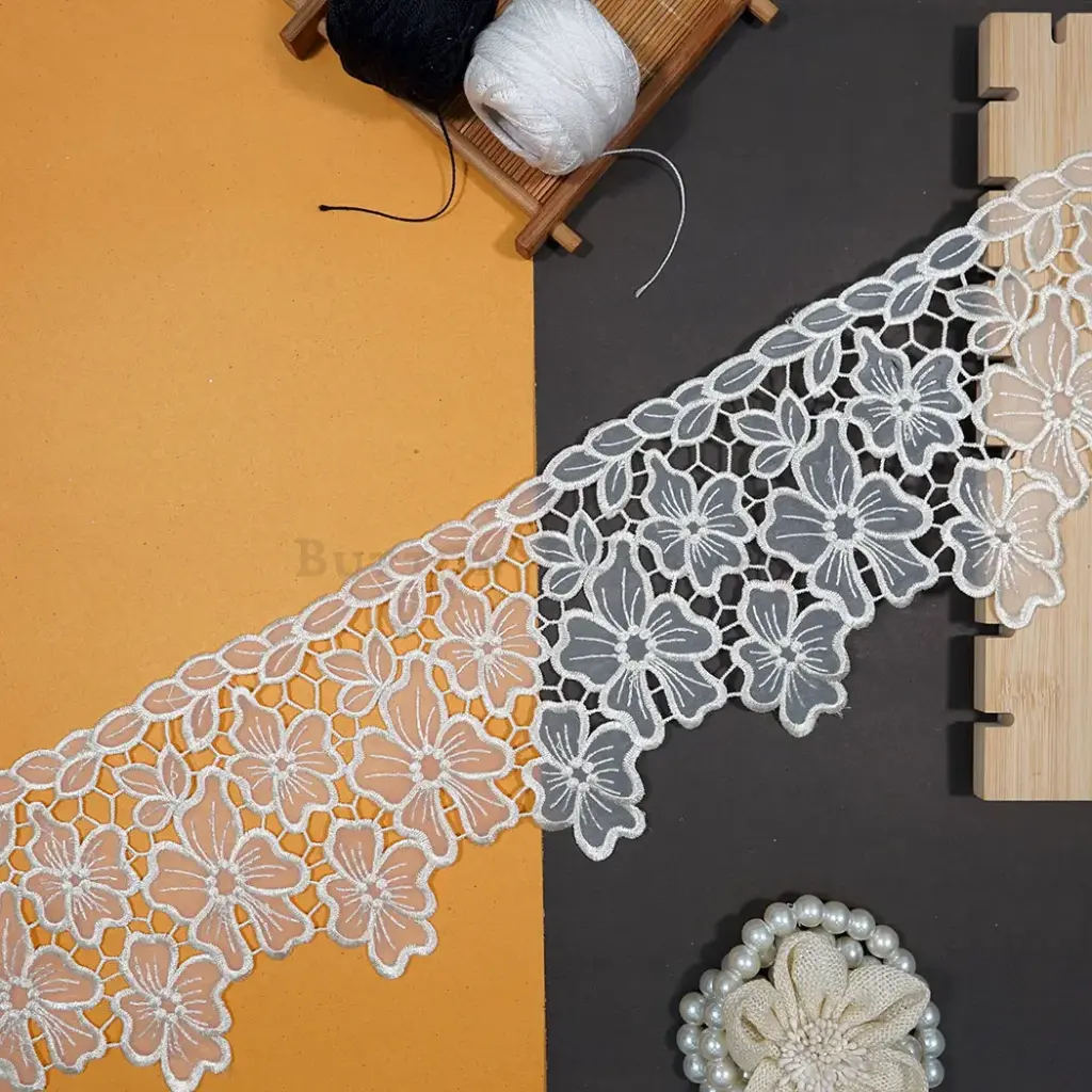 One Side Border Organza Lace
