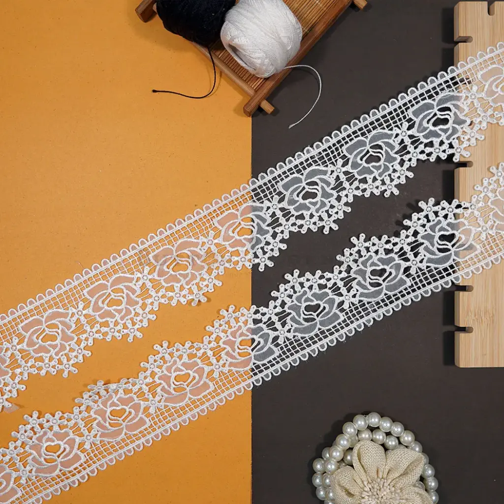 One Side Border Organza Lace
