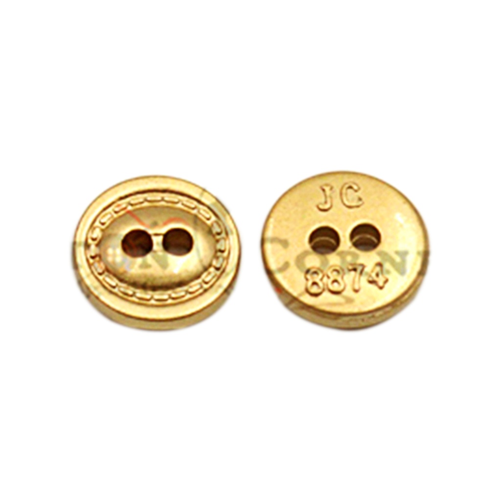 Decorative Edges Dual Hole Shirt Button