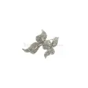 Silver Base Elegant Crystal Bow Knot Brooch