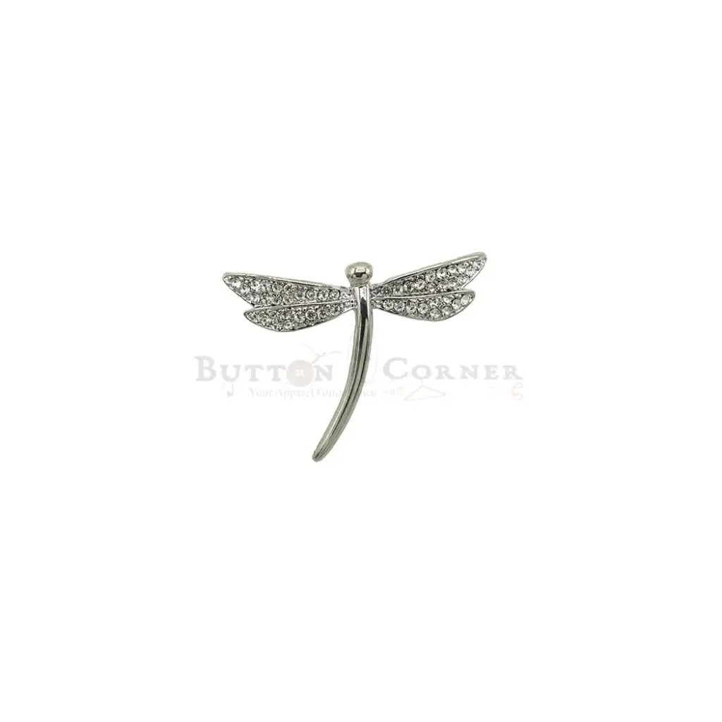 Crystal Rhinestones Dragonfly Brooch