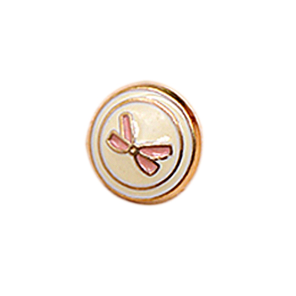 Bow Tie Round Metal Shirt Button