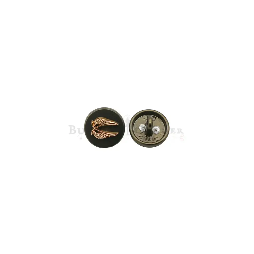 Angel Wings Metal Shirt Button
