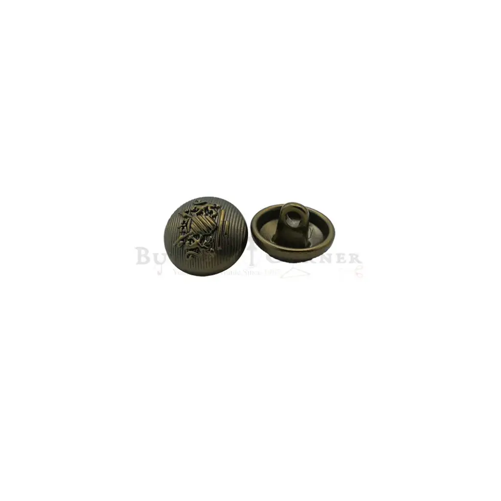 Embossed Design Coat Of Arms Shirt Button