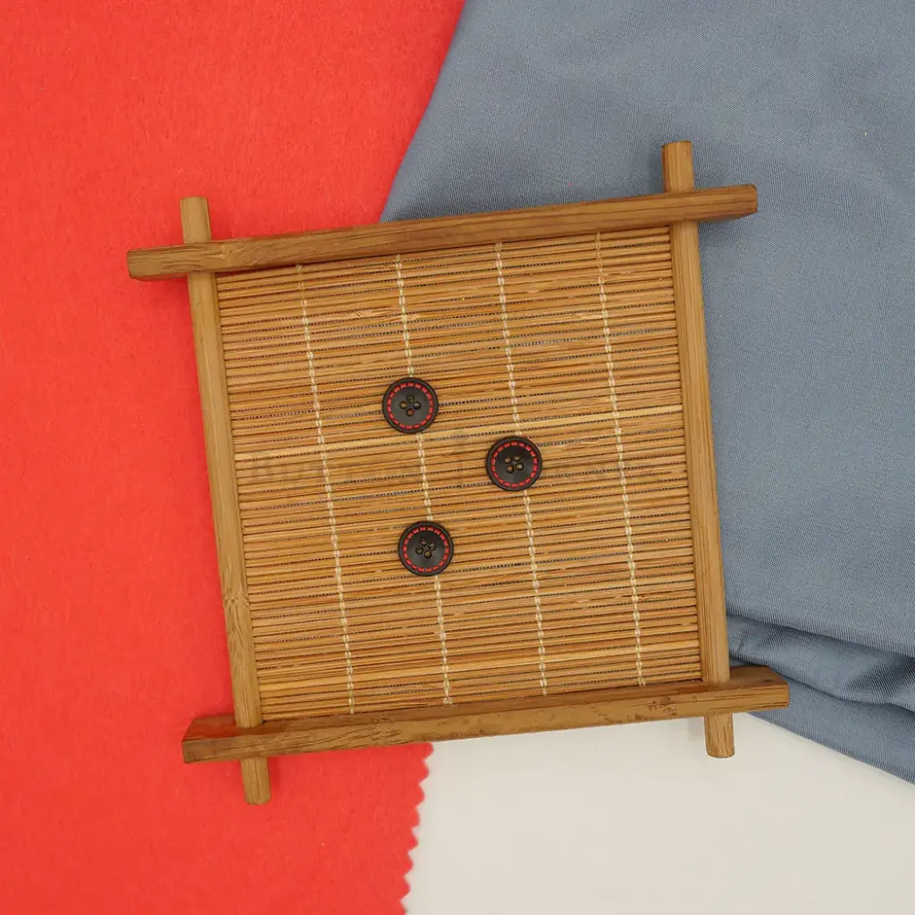 Shirt Button In Red Outline Border