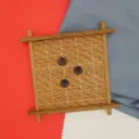 Shirt Button In Red Outline Border