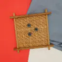 Shirt Button In White Outline Border