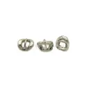 Irregular Shape Ring Style Metal Shank Button