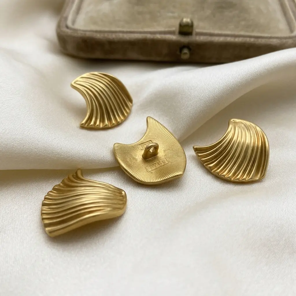 Ocean Wave Sea Star Shape Oversized Metal Shank Button
