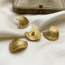 Ocean Wave Sea Star Shape Oversized Metal Shank Button