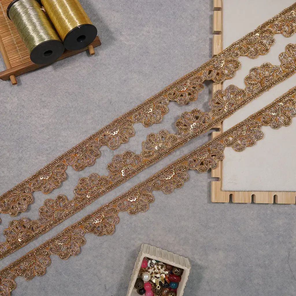 Glass Beads Kora Dabka Fancy Lace