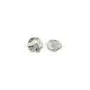 Rhinestone Accents Irregular Metal Shank Button