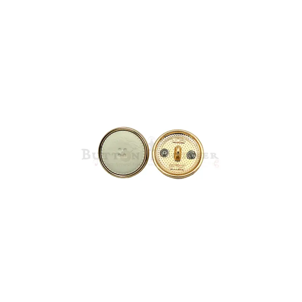 Gold-Plated Leather Texture Metal Suiting Button