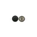 Nontoxic Gun Black-Plated Leather Texture Metal Suiting Button