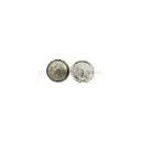 Silver-Plated Crown Shield Two-Part Metal Suiting Button