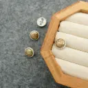 White Paint Coated Base Crown Shield Shirt Button