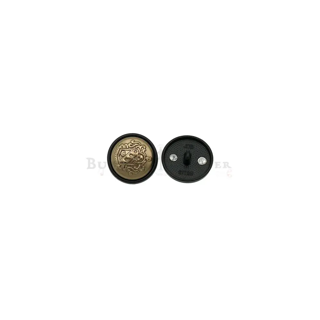 Paint-Coated Base Crown Shield Two-Part Metal Suiting Button