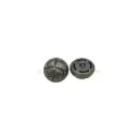 Hemline Leather Style Metal Shank Button