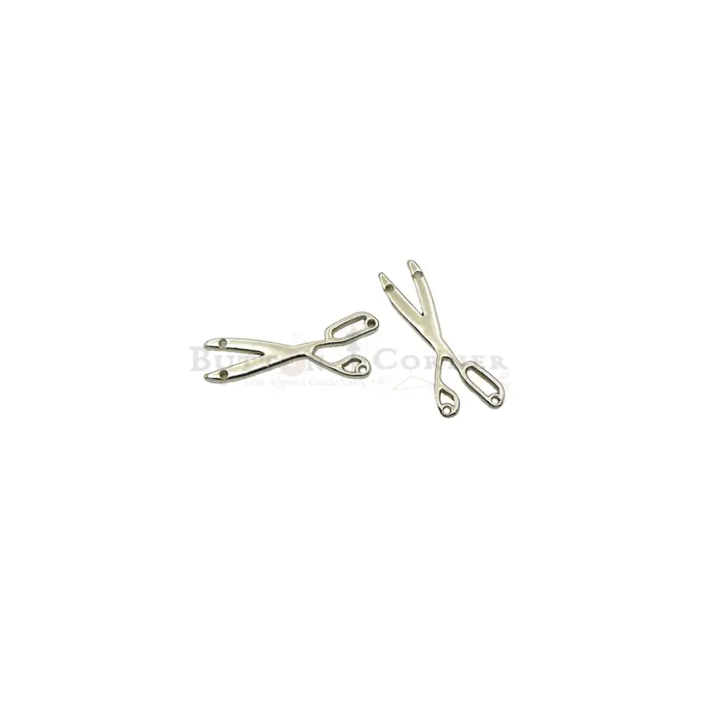 Shiny Silver 4 Hole Scissor Pendant