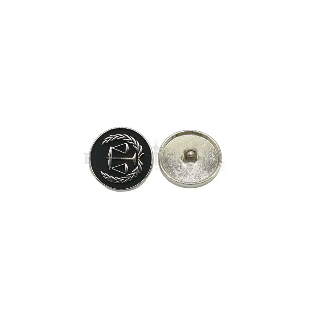 Scales Of Justice Round Suiting Button
