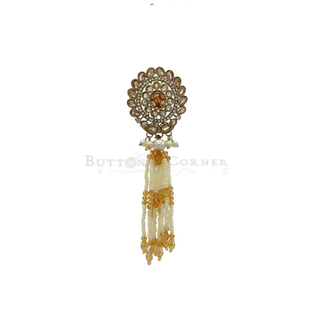 Gold Plated Fancy Kundan Tassel